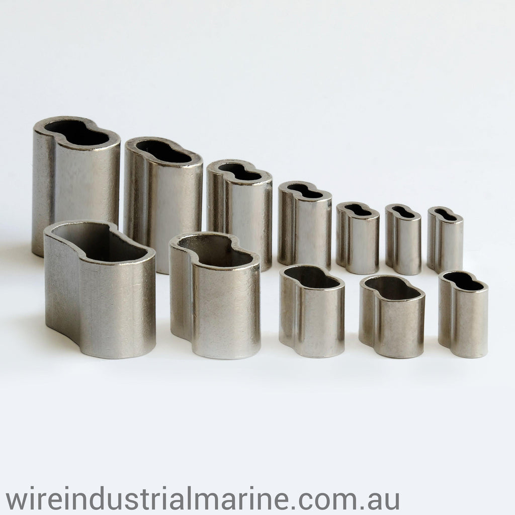 Nickel plated copper hand swages - wireindustrialmarine.com.au