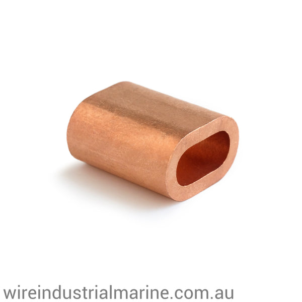 6.5mm - Copper - DIN Code machine press ferrule for stainless steel wire-wireindustrialmarine