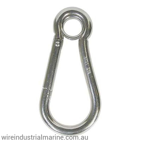 Stainless steel snap hooks with eye-Rigging and accessories-wireindustrialmarine